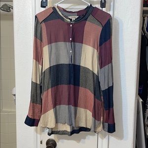 Lucky brand women’s plaid Long sleeve